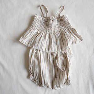 Banana Republic Baby Girl 0-3 Month Striped Two-Piece Matching Summer Set
